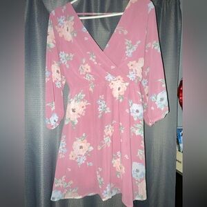 As U Wish Floral Dress